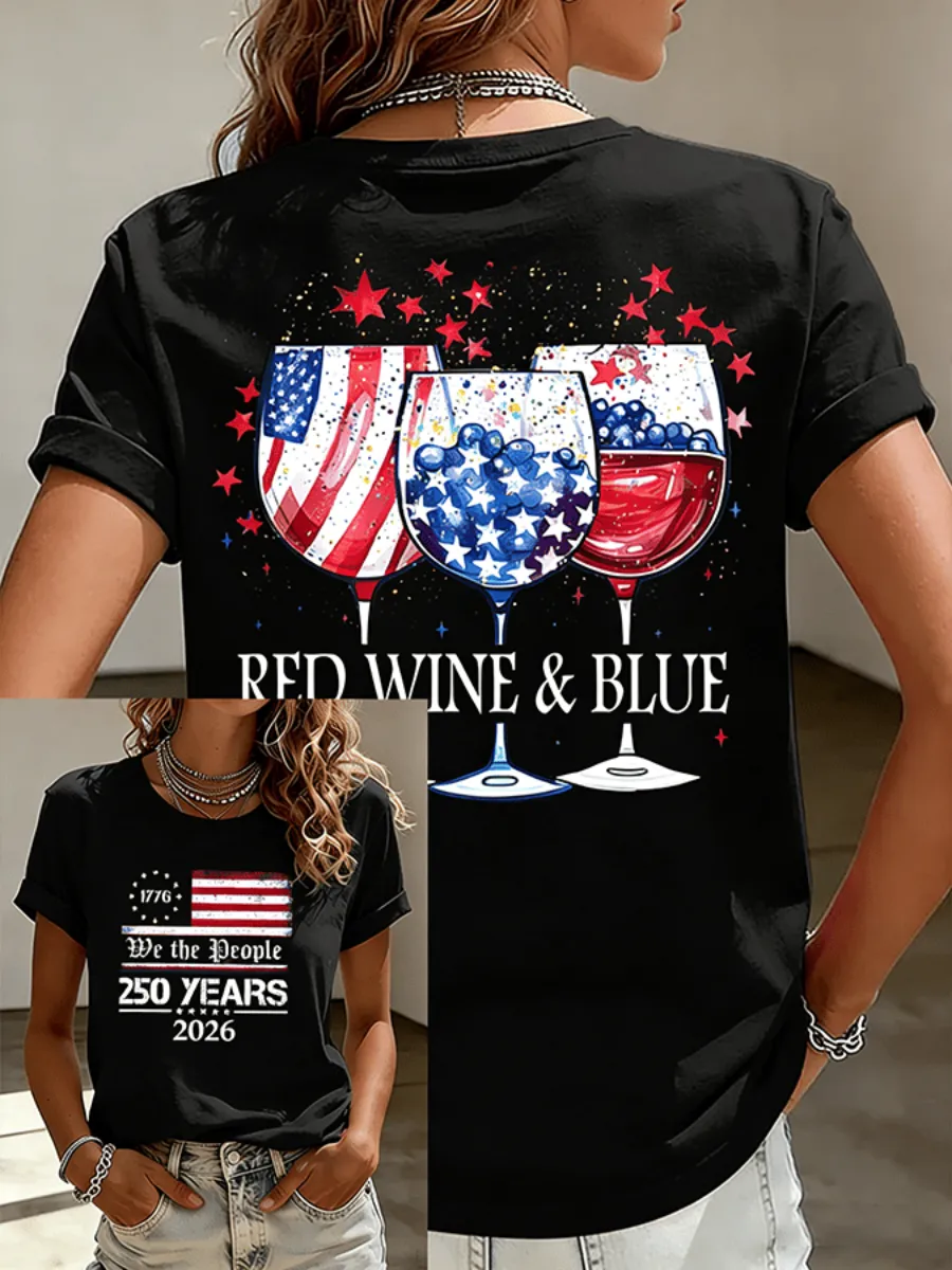 Women's 1776-2026 Anniversary Celebration Printed T-Shirt