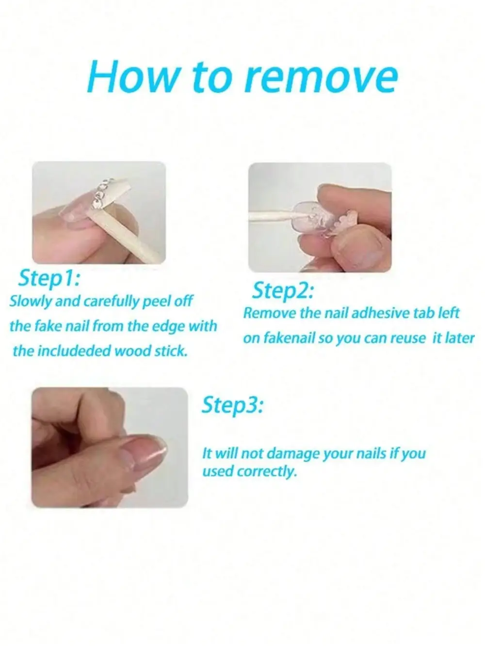 Nailhour 10Pcs Handmade Almond French Polka Dot With Music Note Press On Nails