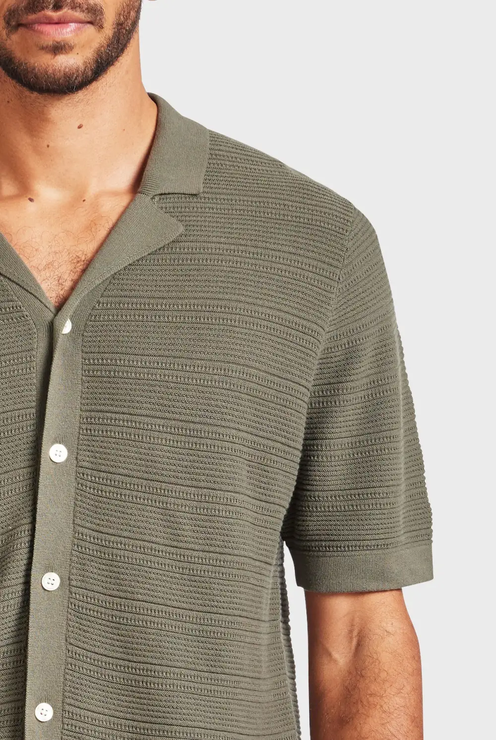 Revere Collar Knit Shirt
