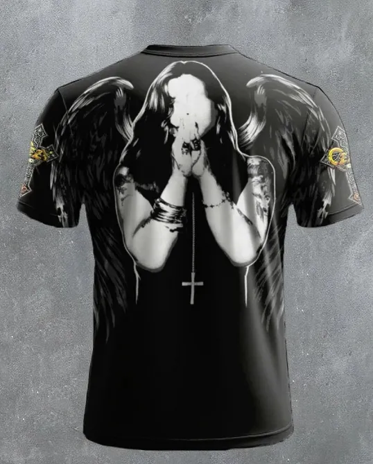 Men'S Rip Ozzy Prince Of Darkness Printed T-Shirt