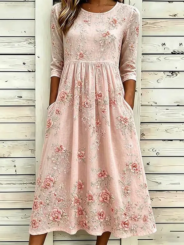 Women's floral printed casual dress