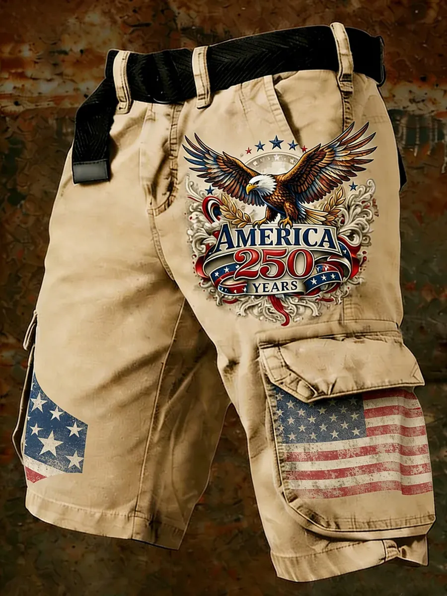 Men's 250th Anniversary Casual Cargo Shorts