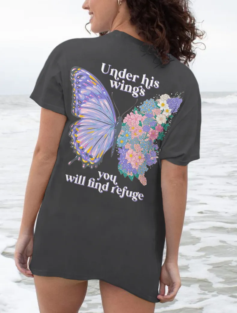 Under His Wings You Will Find Refuge T-Shirts