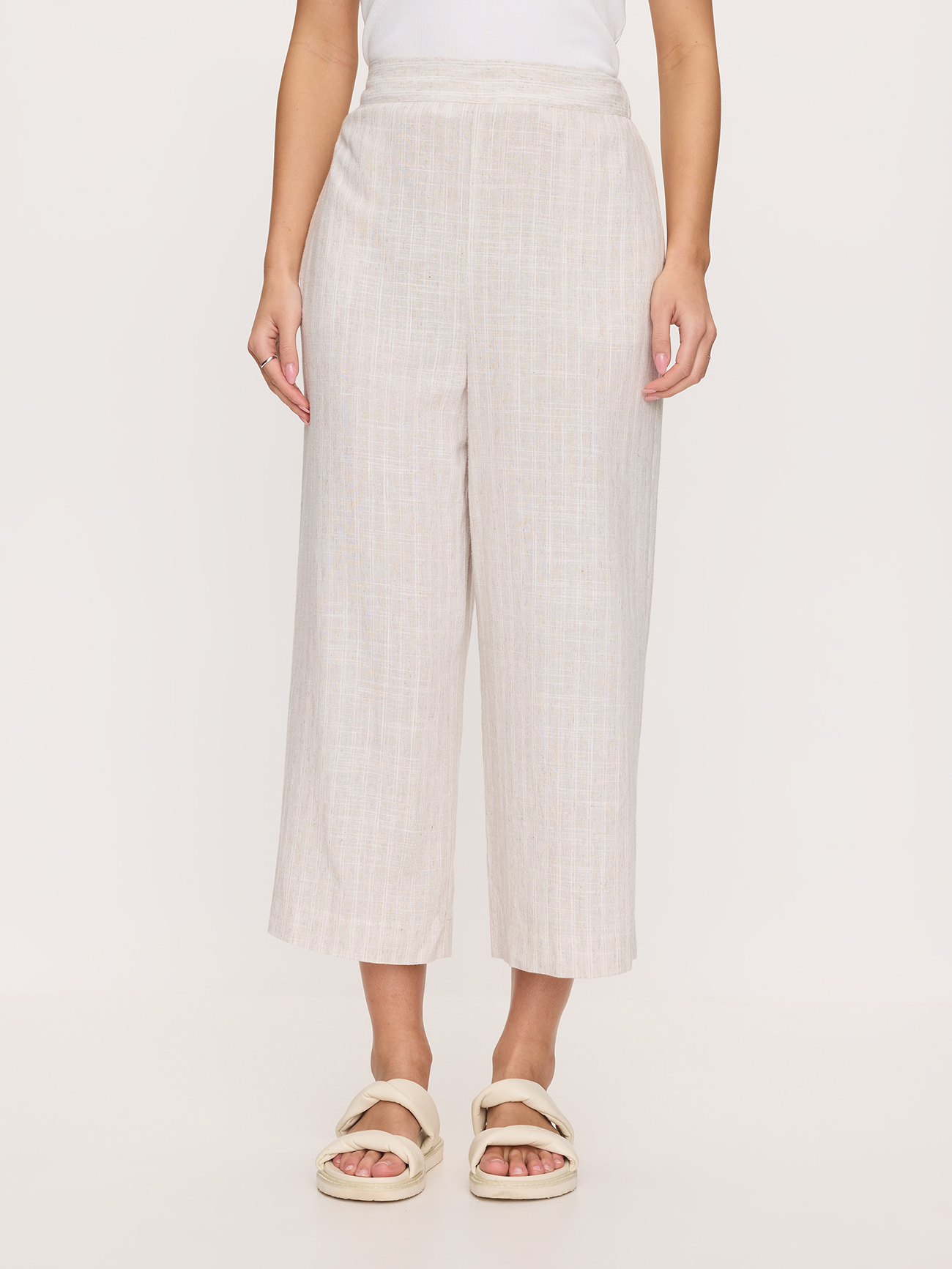 Daily White Stripe Culotte