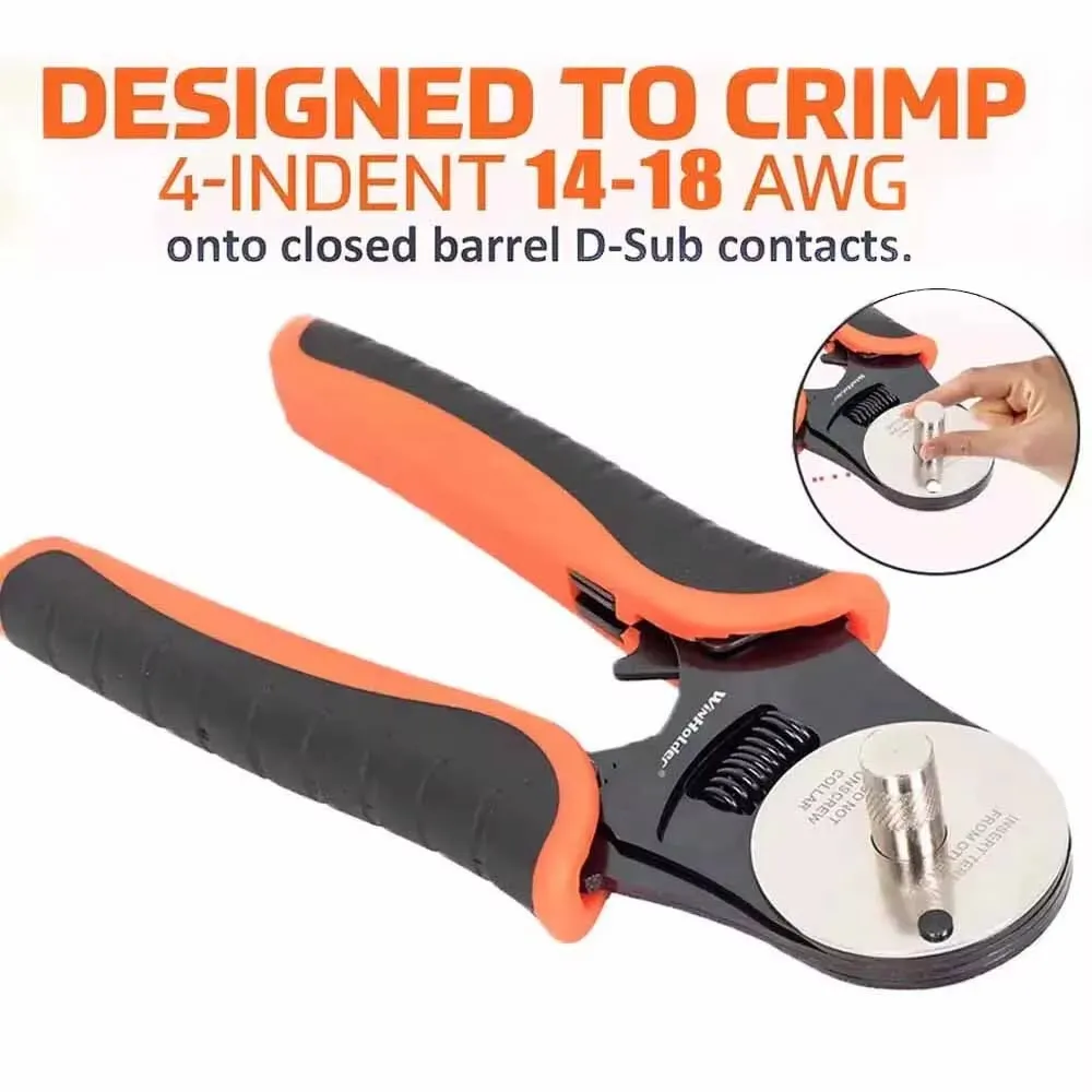 4 Way Indent Ratcheting Crimper