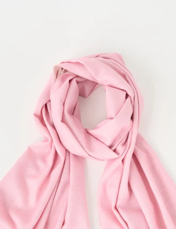 Sweet Pink Tassel Scarf