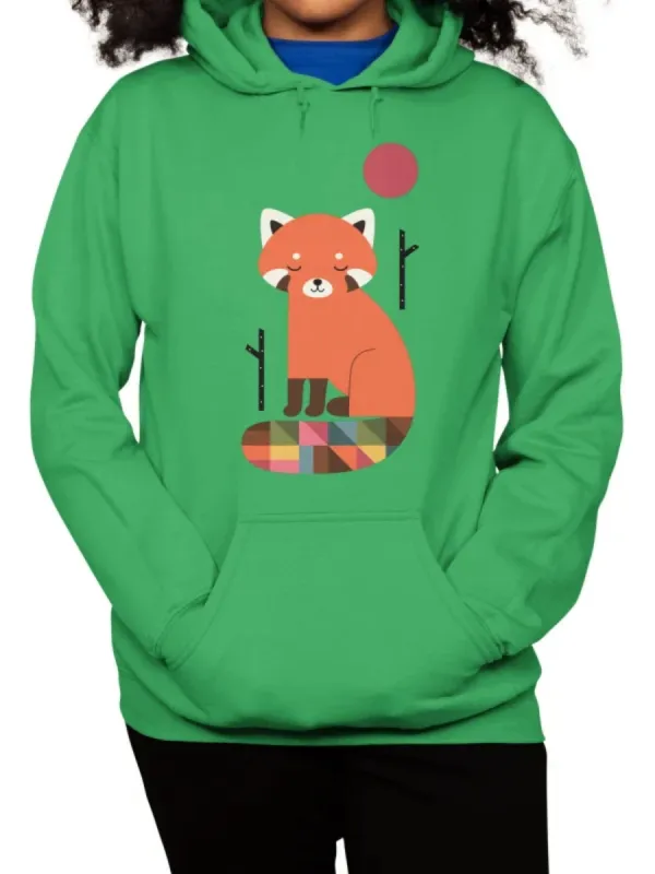 Geometric Panda Print Hoodie