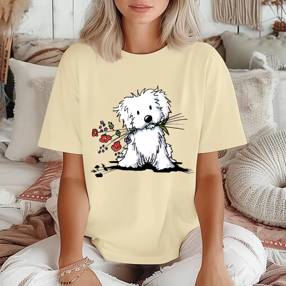 Cartoon Dog Garden Helper T-Shirt