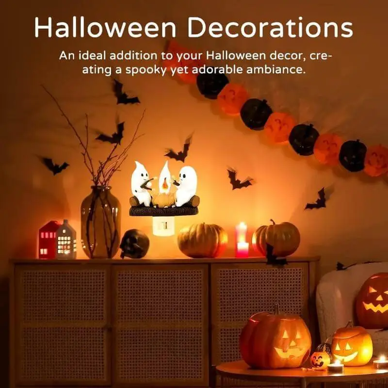 Halloween Night Light Ghost Bubble Bath Lamp Ghost Reading Lamp Ornament
