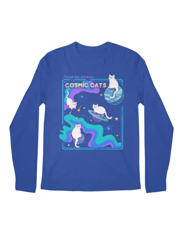 Universe Cat Round Neck T-Shirt