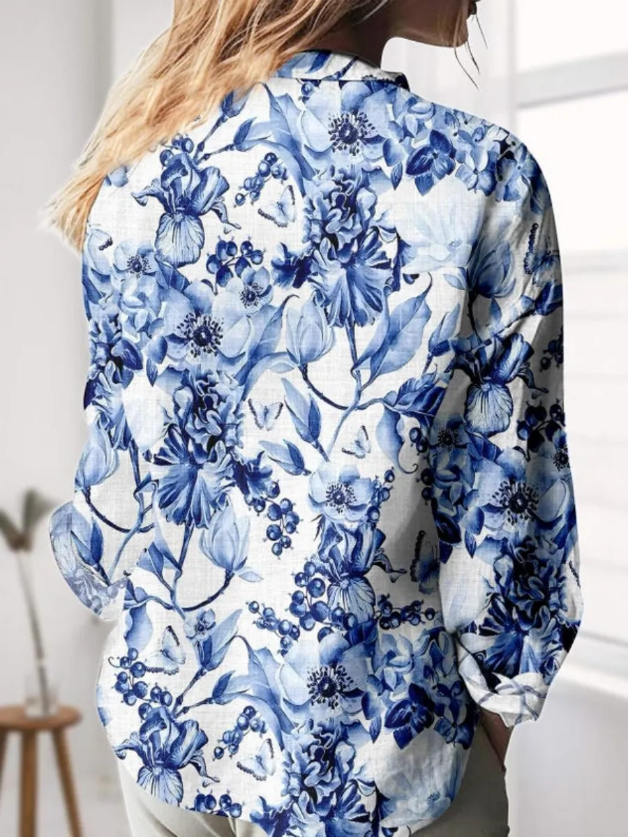Watercolor Floral Shirt