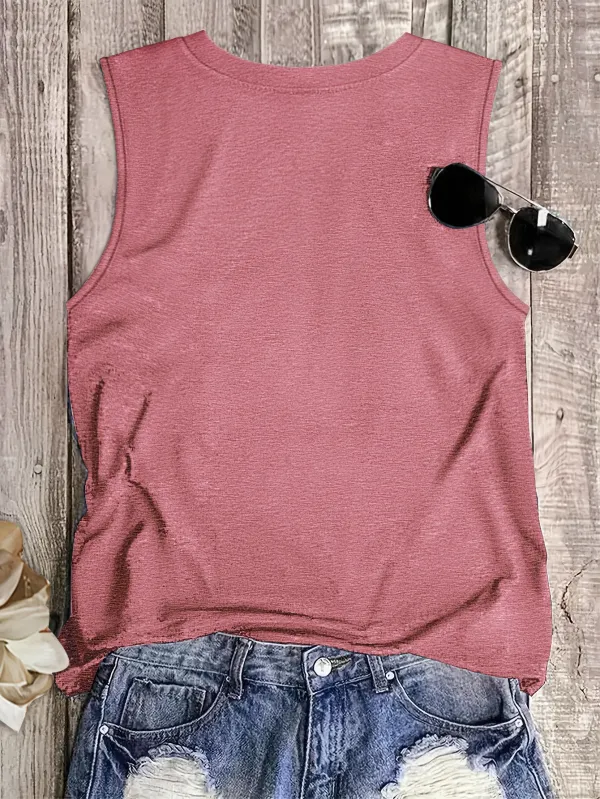 Lotus Yoga Line Print Print Tank Top