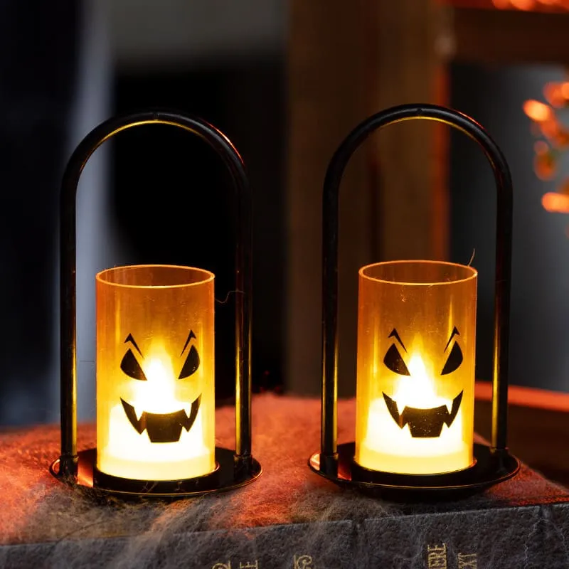 Halloween Pumpkin Candle Lamp Decorations For Party Scene Setup