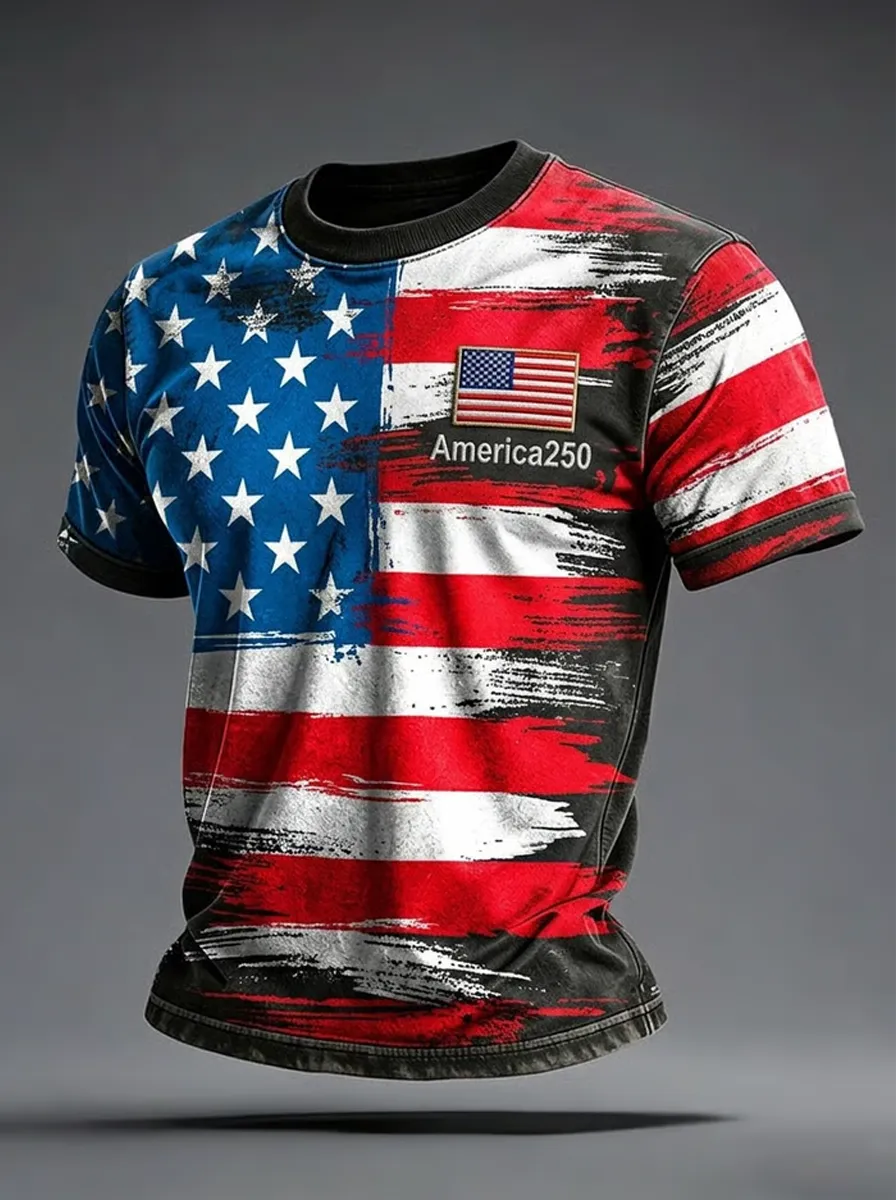 Men's Retro 250th Anniversary American Short-Sleeve T-Shirt