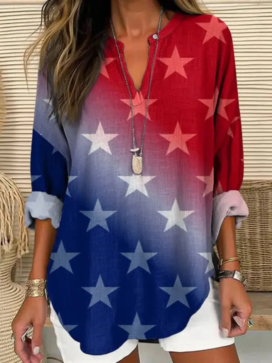 Women'S 250Th Anniversary Printed Casual Top