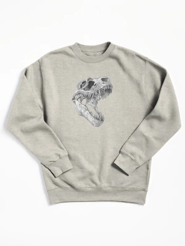 T-rex Skull Pullover Sweatshirt