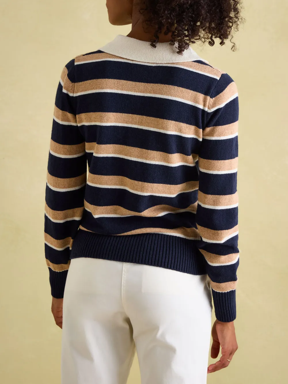 Striped V-Neck Striped Jumper