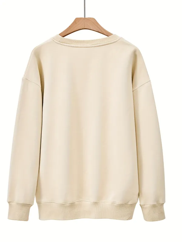 Funny Goose Bump Print Long Sleeve Women Sweatshirt