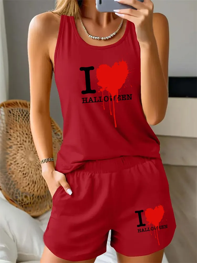 Women'S I HALLOWEEW Daily Simple All-Match Two-Piece Suit