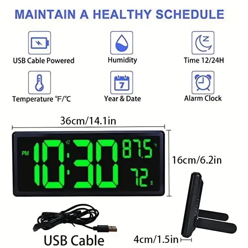 Digital Alarm Clock with Temperature Display