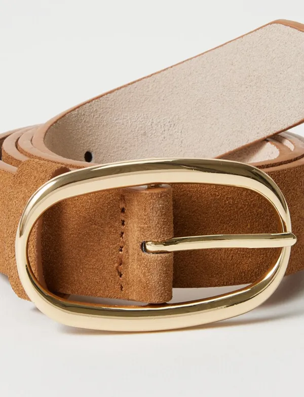 Vintage Soft Suede Tan Belt