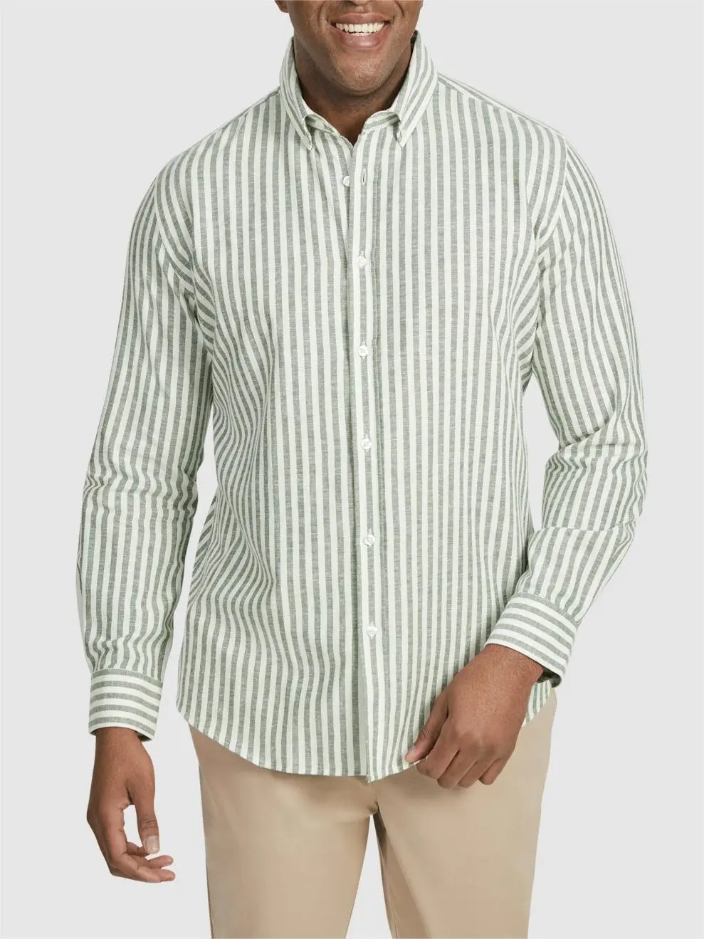 Men's Versatile Striped Long Sleeve Shirts