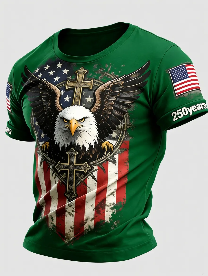 Men's Retro Faith 250th Anniversary American Short-Sleeve T-Shirt