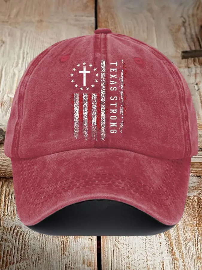 Texas Strong Print Baseball Cap
