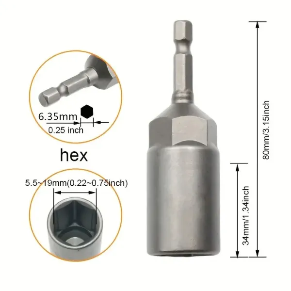 Chrome Vanadium Steel Nut Drill Bit Set