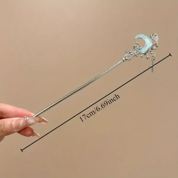 Casual Style 3pcs Moonstone Star Hairpin Set for Women