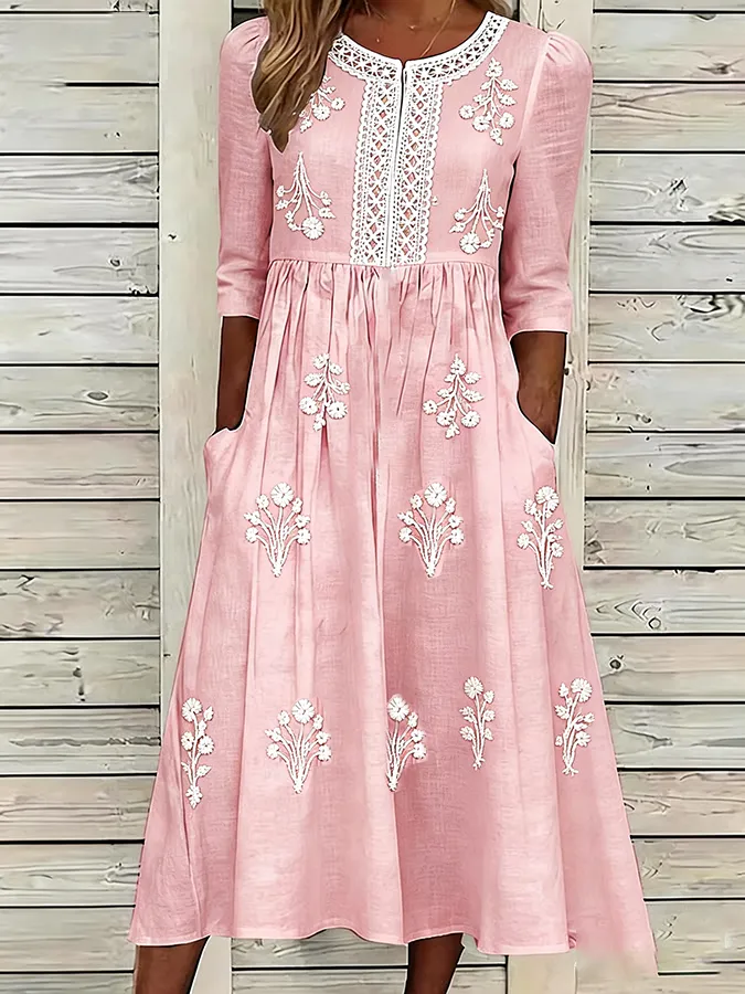 Women's floral printed casual dress