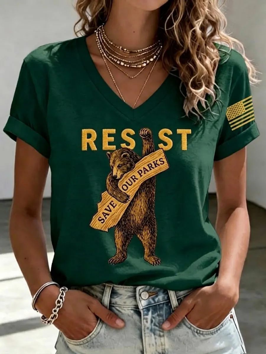 Women'S Save Our Parks Printed T-Shirt