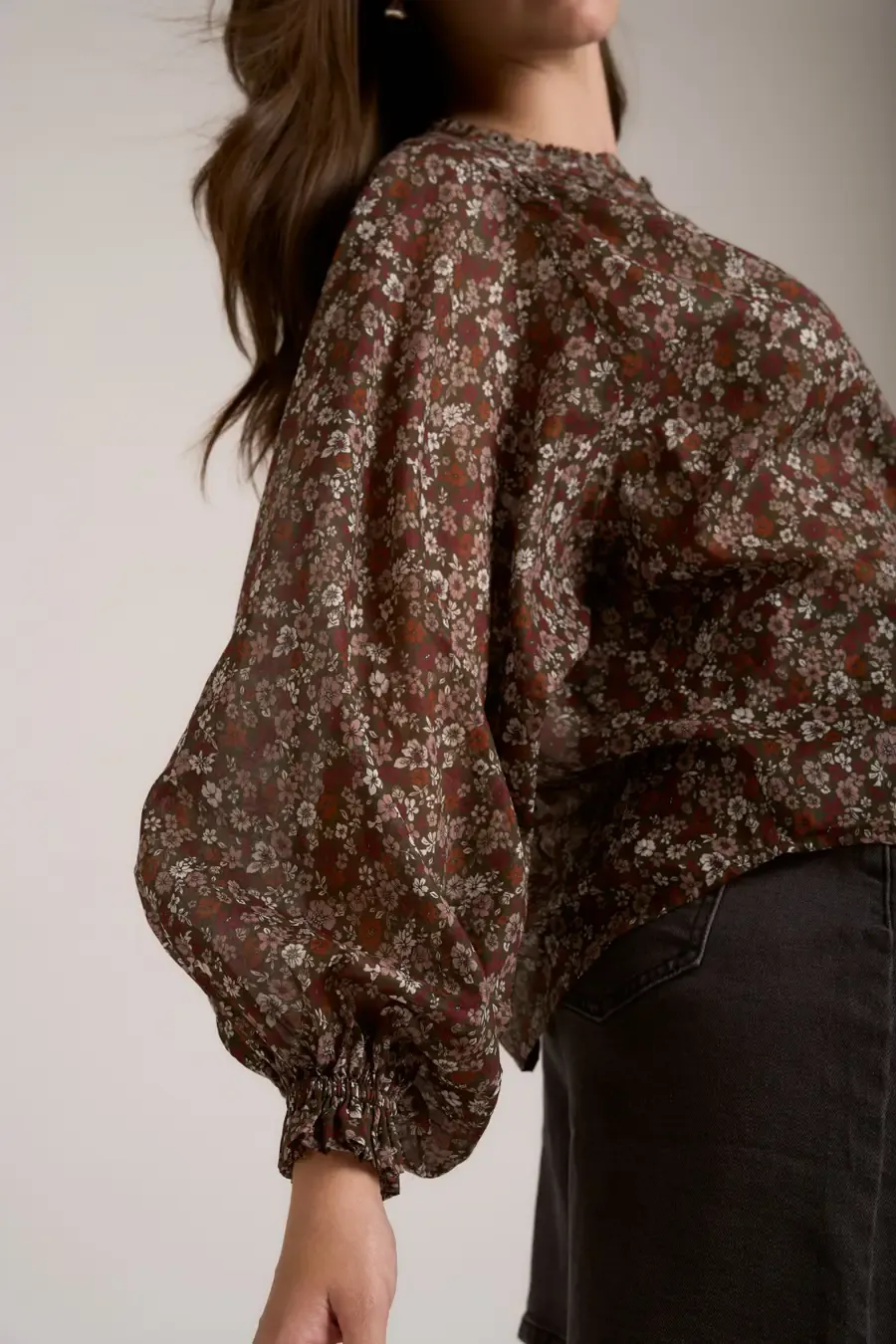 Floral Frill Detail Blouse