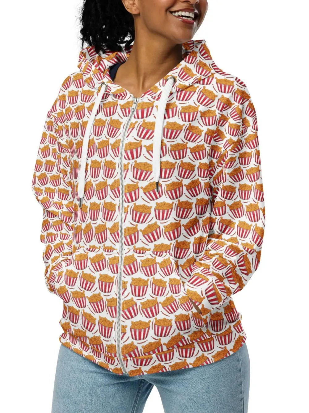 Food Print Casual Hoodie