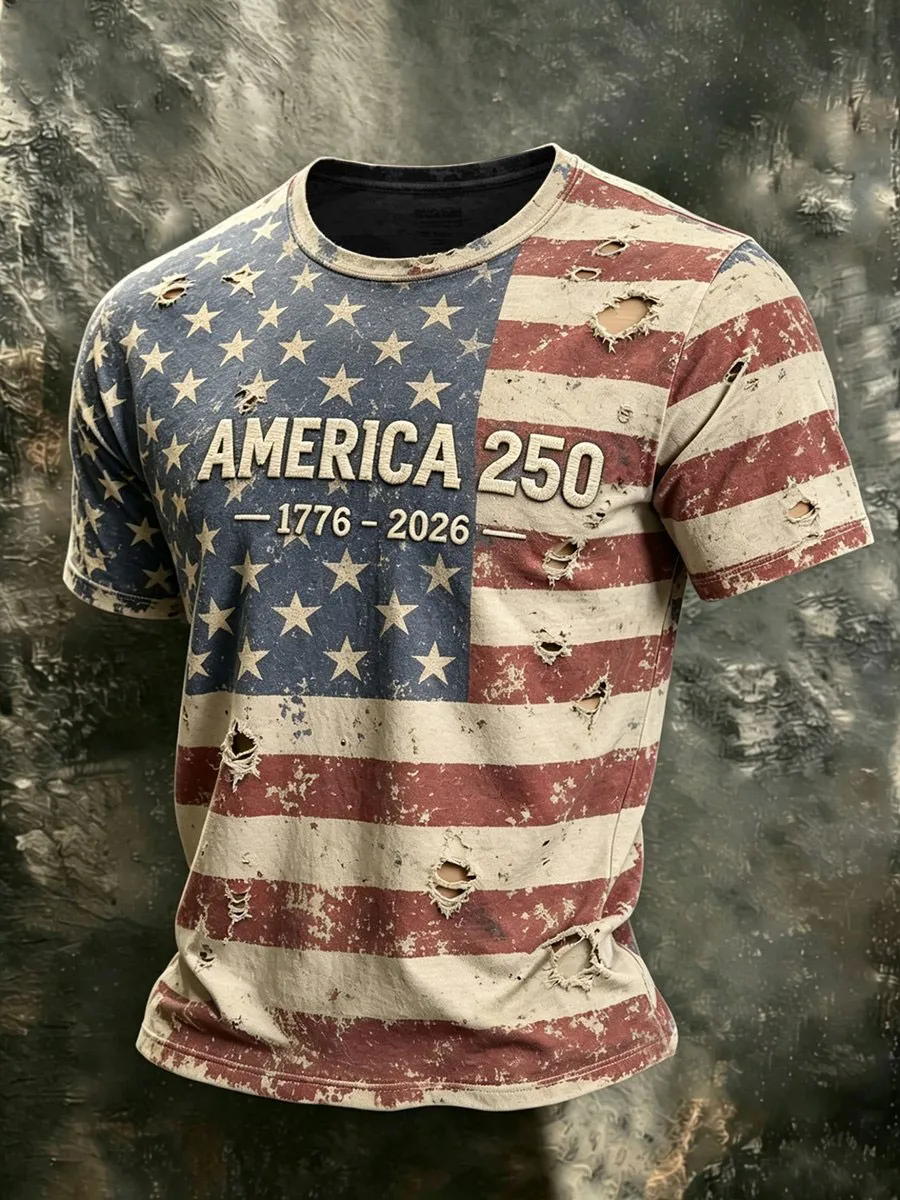 Men's American 250th Anniversary Print Top