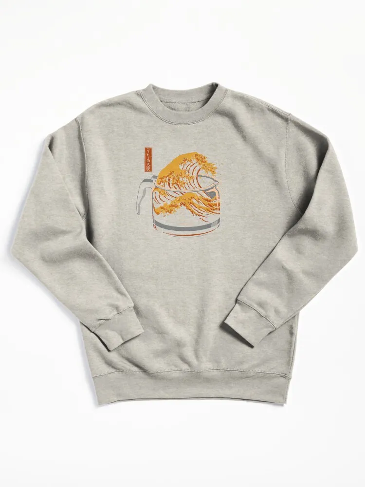 The Great Wave Of Coffee Pullover Sweatshirt