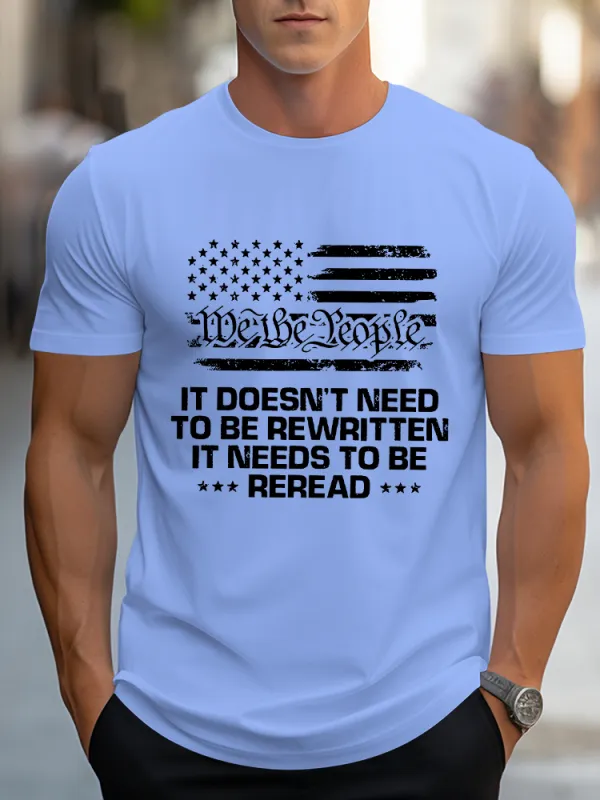 Men'S We The People Crew Neck Short Sleeve T-Shirt