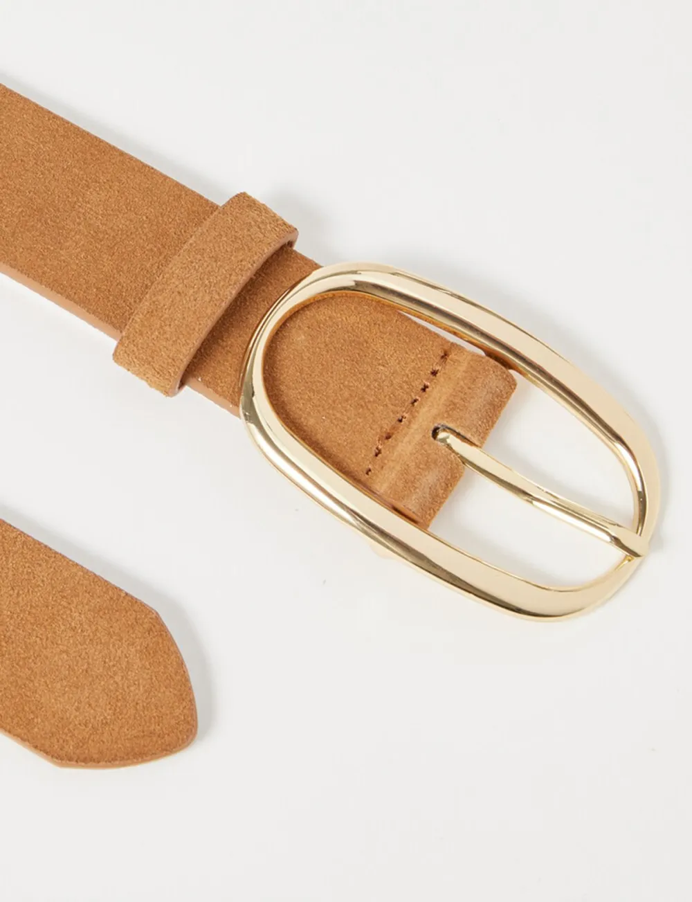 Vintage Soft Suede Tan Belt