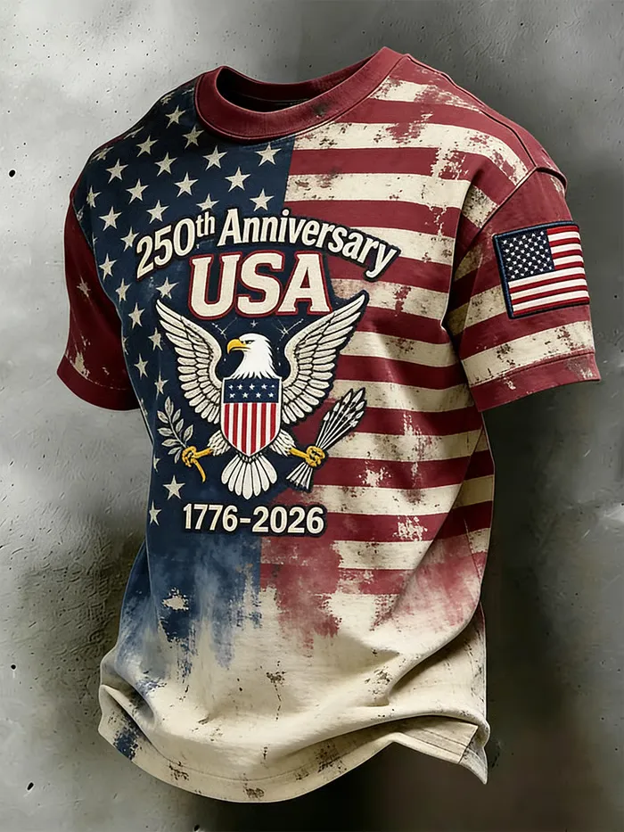 Men's Retro 250th Anniversary American Short-Sleeve T-Shirt