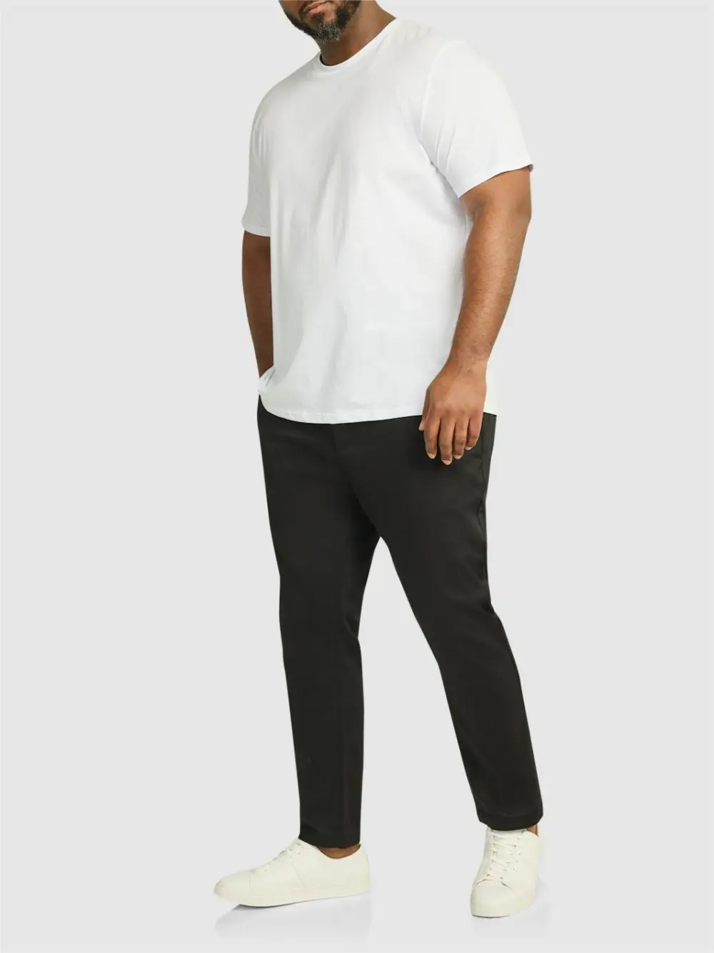 Cotton Cuffed Stretch Chino Pants