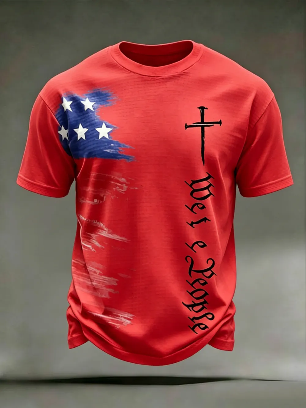 Men'S Casual American 1776-2026 Anniversary Celebration Commemorative Printed Short Sleeved T-Shirt