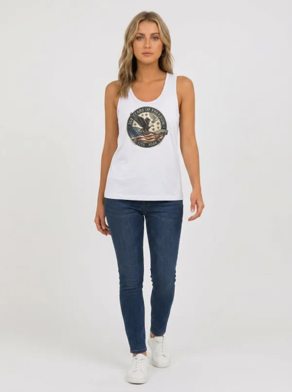 Women's 250th Anniversary USA Eagle Flag Printed Tank Top