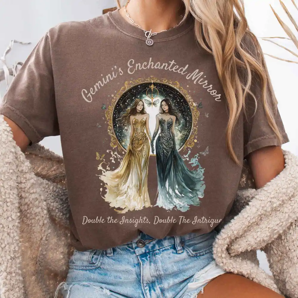 Gemini's Enchanted Mirror Zodiac Shirt