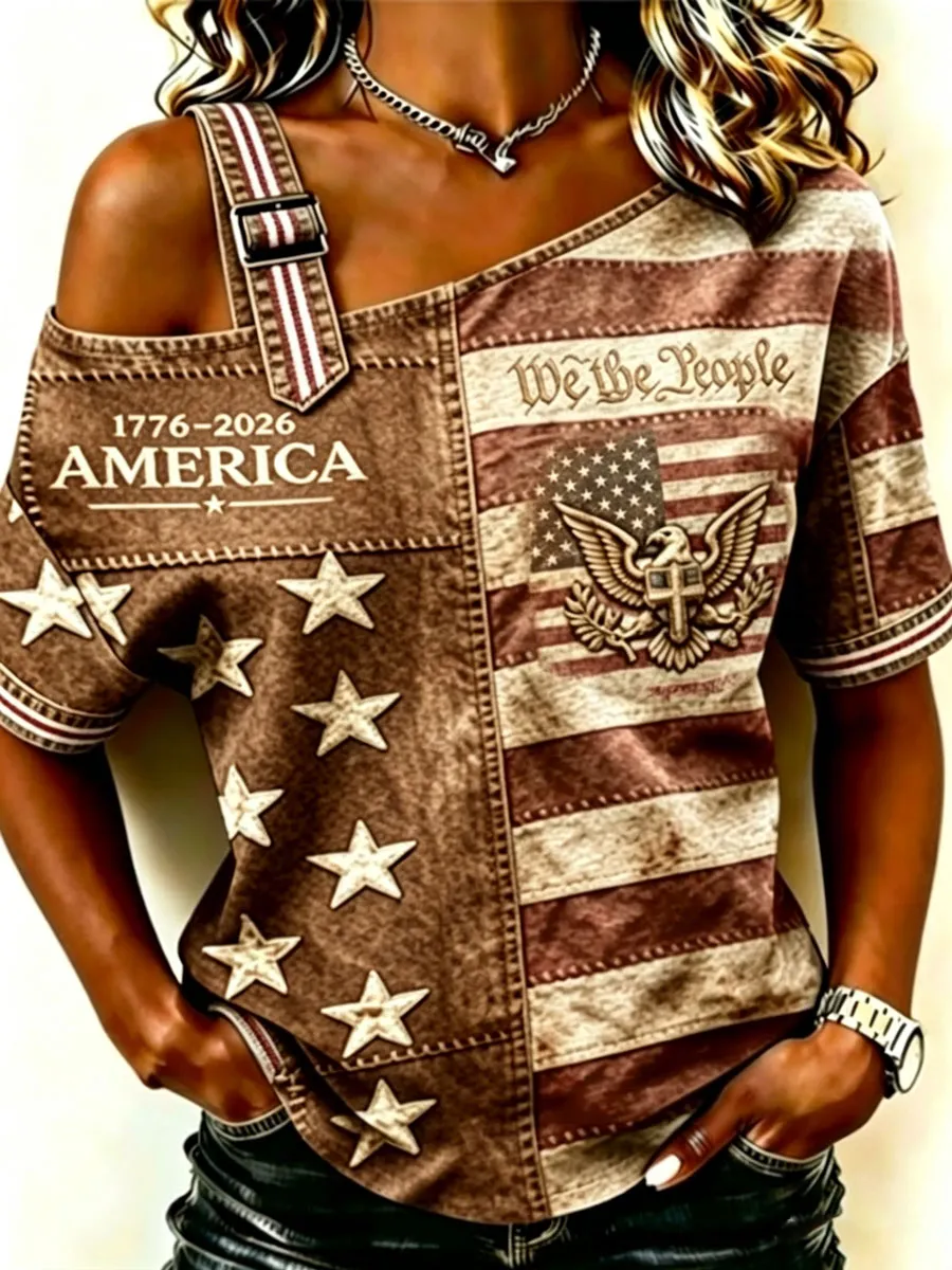 Women's 250Th Anniversary National Faith Print Shirt
