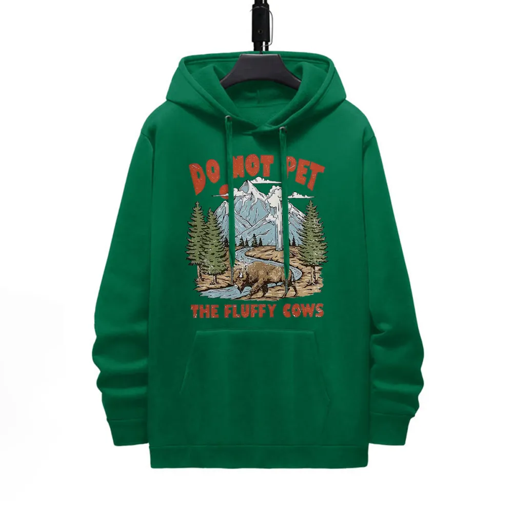 Wildlife Warning Graphic Casual Sweatshirts