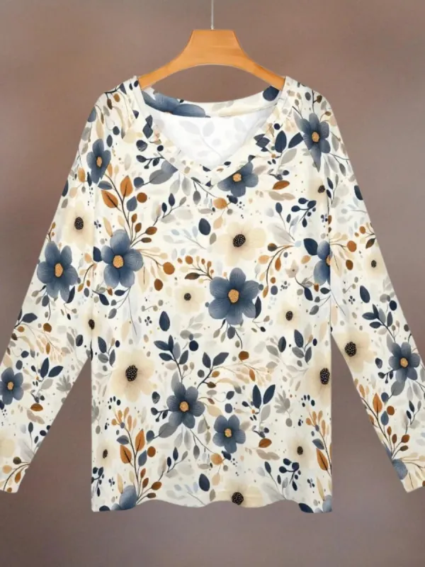Delicate Floral Print T-Shirt