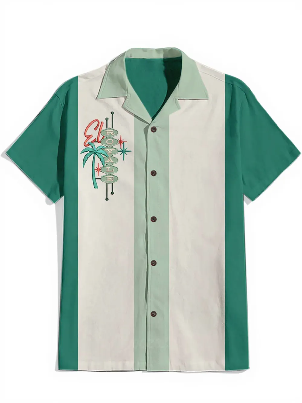 1950‘S Vintage Atomic - 100% Cotton Cuban Collar Shirt