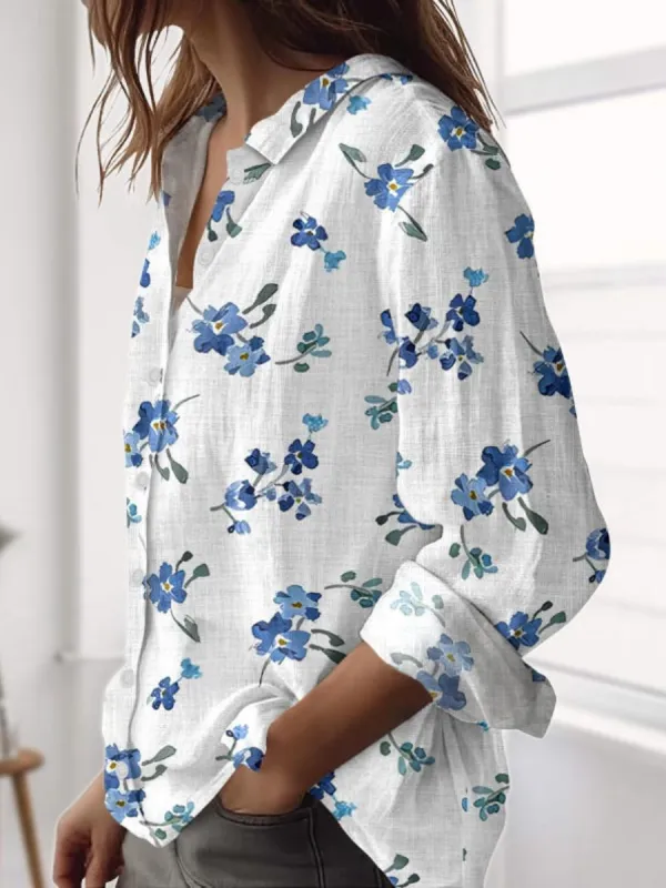 Casual Floral Long Sleeve Shirt