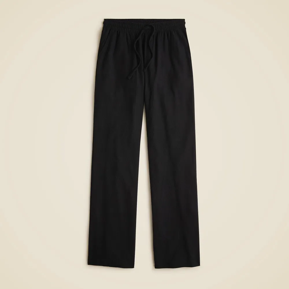 Soft Rib Wide-Leg Pants