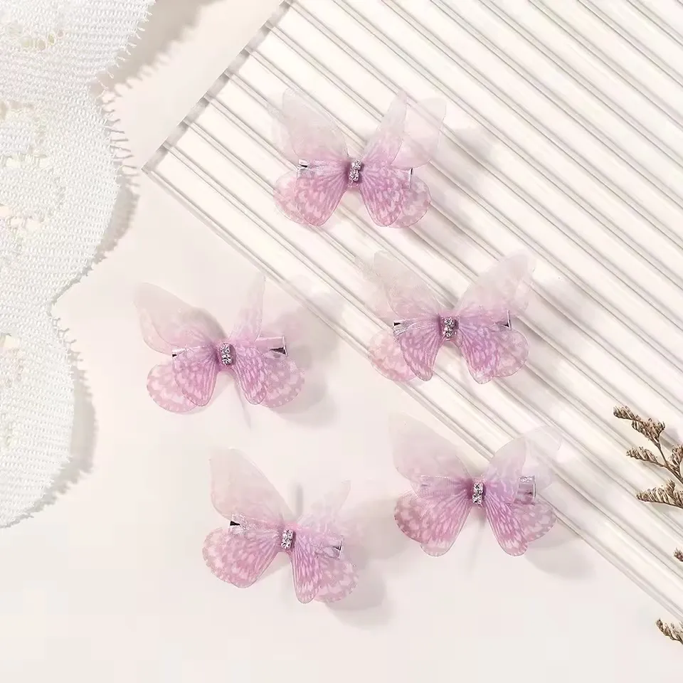 Creative Realistic Butterfly Colorful Hairpin